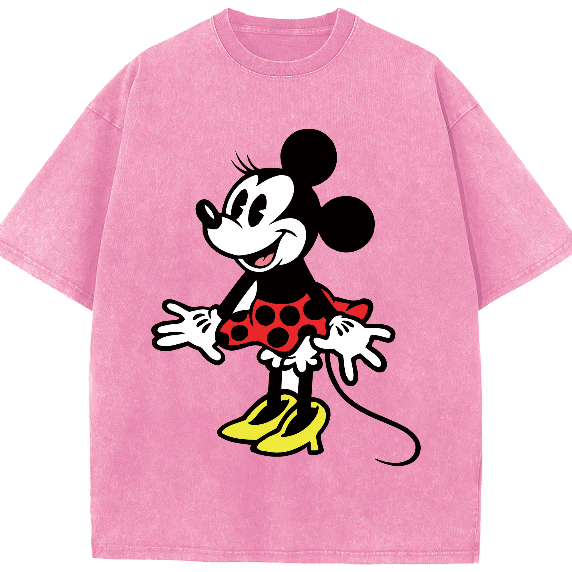 （画像用） ミッキーマウス Mickey Mouse 綿100% ヴィンテージ風 半袖Tシャツ（フロントプリント）